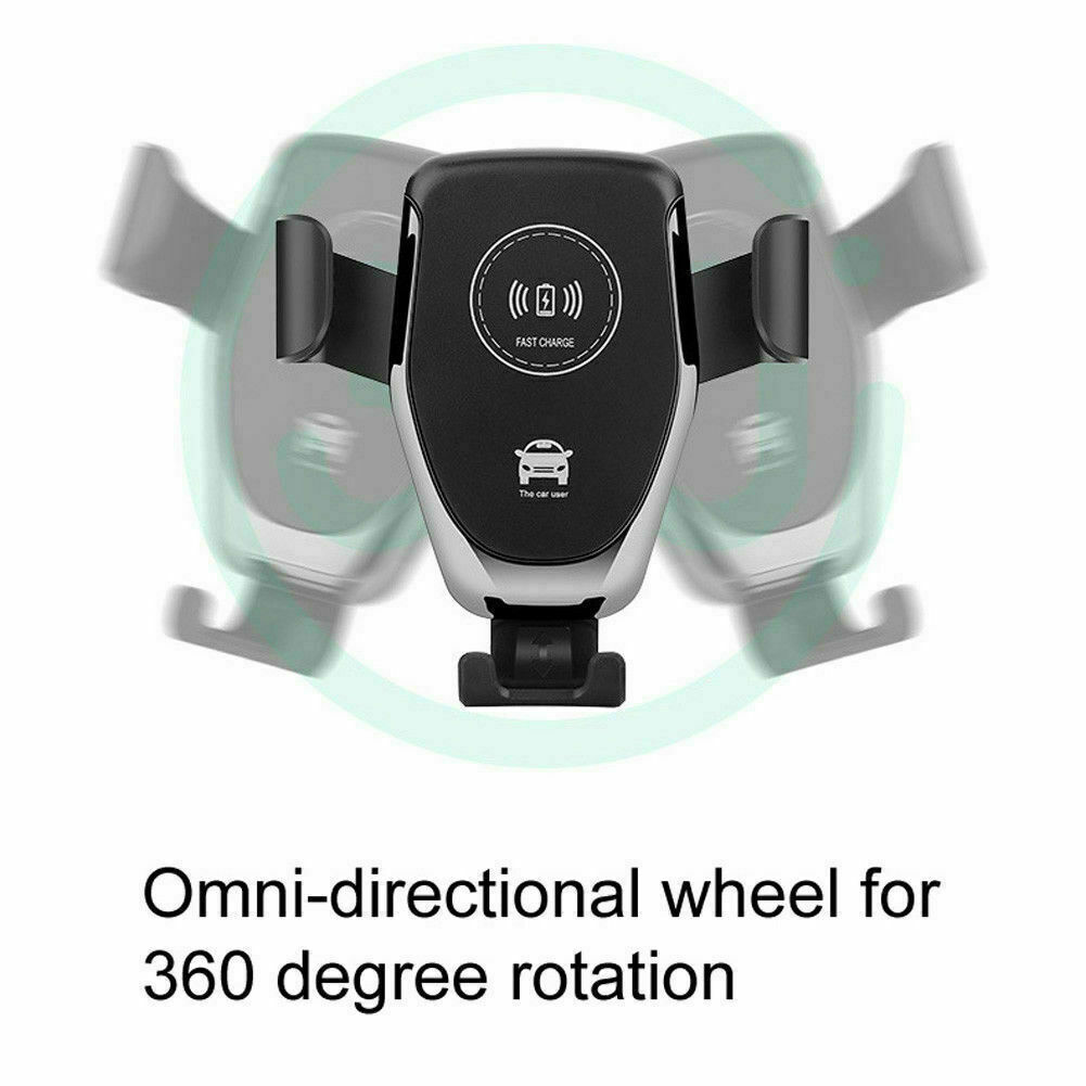10W QI Wireless Fast Car Charger Mount Holder Stand Automatic Clamping Charging - Mercalive