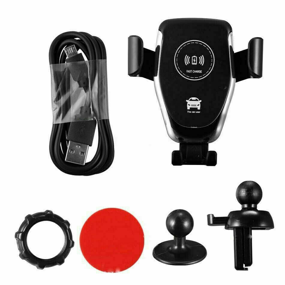 10W QI Wireless Fast Car Charger Mount Holder Stand Automatic Clamping Charging - Mercalive