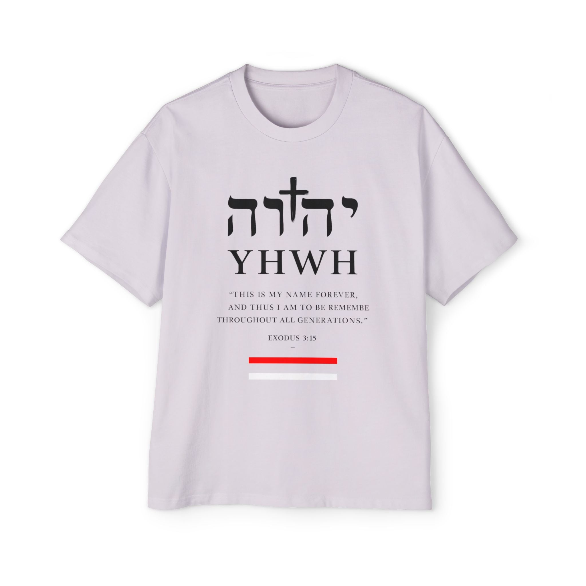 Camiseta YHWH Oversized para Hombre - Ropa Cristiana Inspiradora - Mercalive