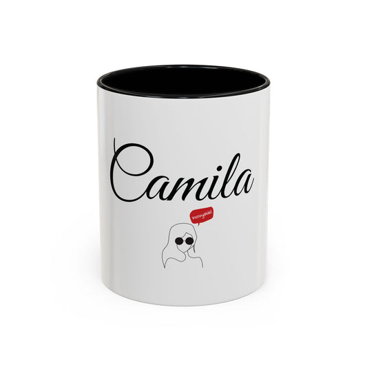 Personalized Accent Coffee Mug with Name, Custom Coffee Cup, Unique Gift for Her, Cute Tea Mug, Fun Birthday Present - Mercalive