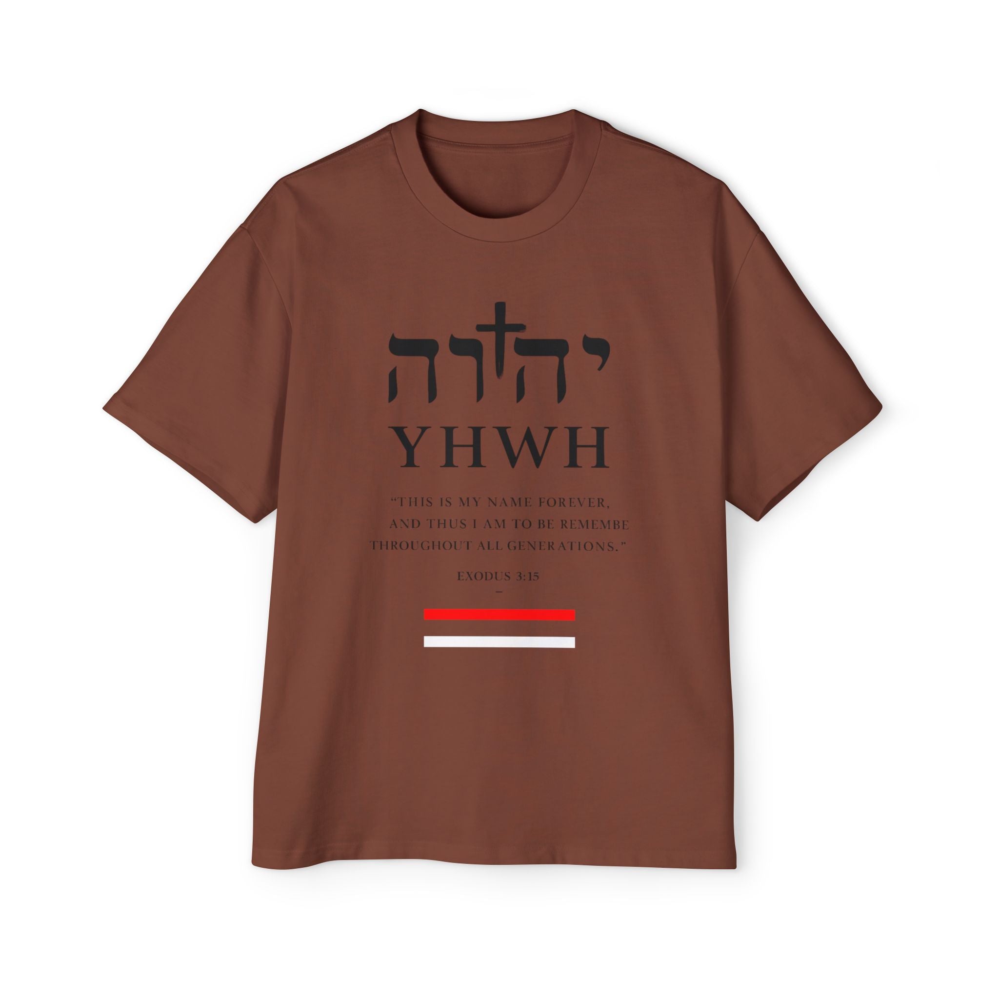 Camiseta YHWH Oversized para Hombre - Ropa Cristiana Inspiradora - Mercalive