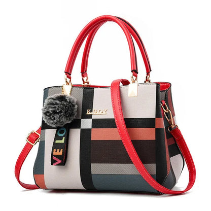 Yogodlns New Luxury Handbag Women Stitching Wild Messenger Bags Designer Brand Plaid Shoulder Bag Female Ladies Totes - Mercalive