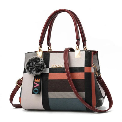 Yogodlns New Luxury Handbag Women Stitching Wild Messenger Bags Designer Brand Plaid Shoulder Bag Female Ladies Totes - Mercalive