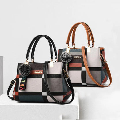 Yogodlns New Luxury Handbag Women Stitching Wild Messenger Bags Designer Brand Plaid Shoulder Bag Female Ladies Totes - Mercalive