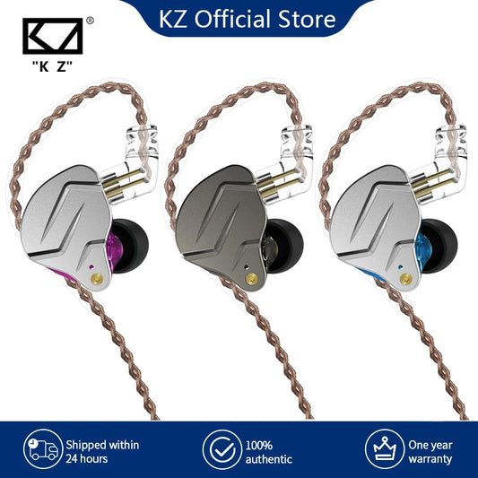 KZ ZSN Pro Metal Earphones 1BA+1DD Hybrid Technology HIFI Bass Earbuds In Ear Monitor Headphones Sport Noise Cancelling Headset - Mercalive