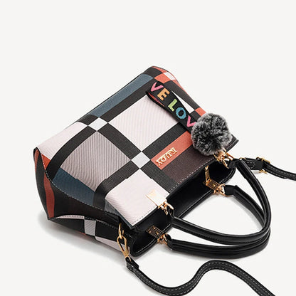 Yogodlns New Luxury Handbag Women Stitching Wild Messenger Bags Designer Brand Plaid Shoulder Bag Female Ladies Totes - Mercalive