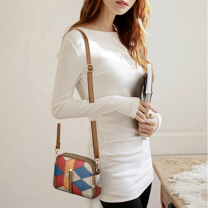 Yogodlns New Luxury Handbag Women Stitching Wild Messenger Bags Designer Brand Plaid Shoulder Bag Female Ladies Totes - Mercalive