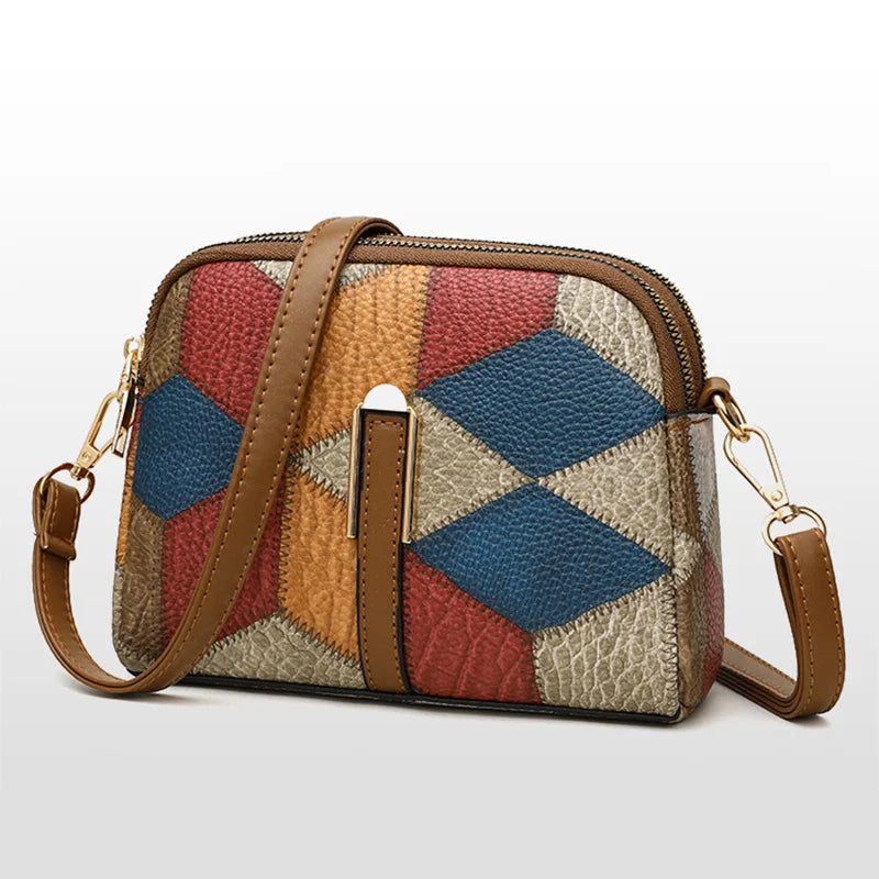 Yogodlns New Luxury Handbag Women Stitching Wild Messenger Bags Designer Brand Plaid Shoulder Bag Female Ladies Totes - Mercalive