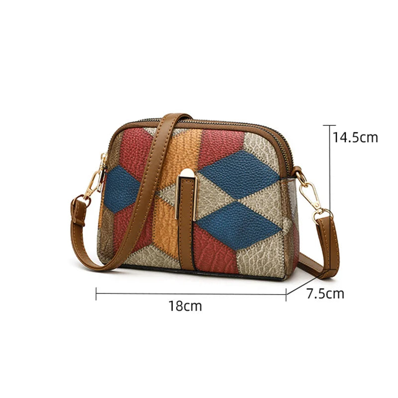 Yogodlns New Luxury Handbag Women Stitching Wild Messenger Bags Designer Brand Plaid Shoulder Bag Female Ladies Totes - Mercalive