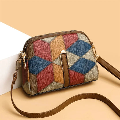 Yogodlns New Luxury Handbag Women Stitching Wild Messenger Bags Designer Brand Plaid Shoulder Bag Female Ladies Totes - Mercalive