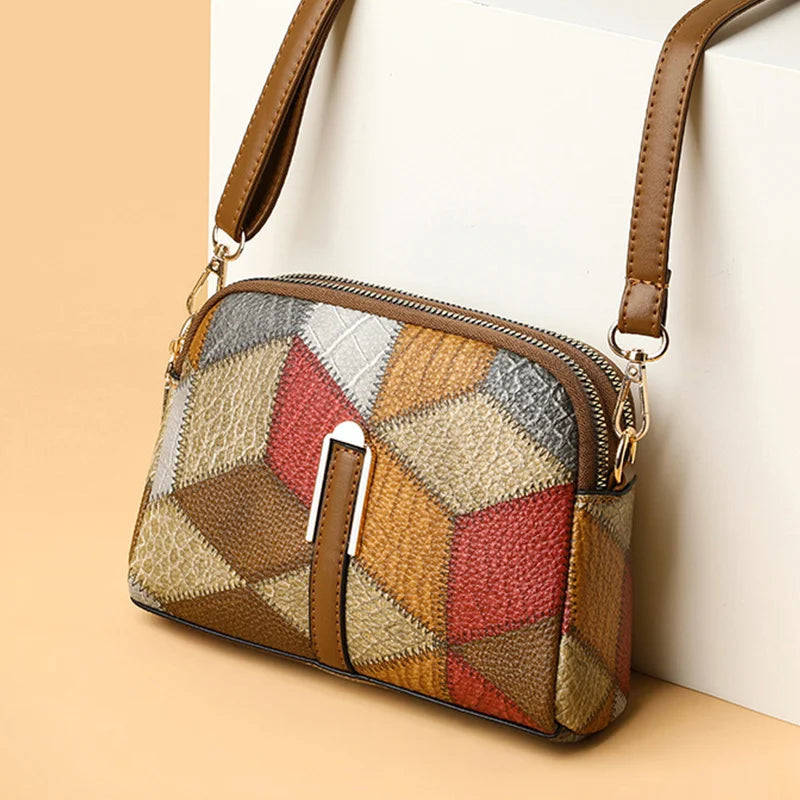 Yogodlns New Luxury Handbag Women Stitching Wild Messenger Bags Designer Brand Plaid Shoulder Bag Female Ladies Totes - Mercalive