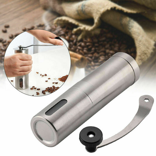 Hand Crank Pepper Conical Burr Grinder Coffee Beans Mill Muller Stainless Steel - Mercalive